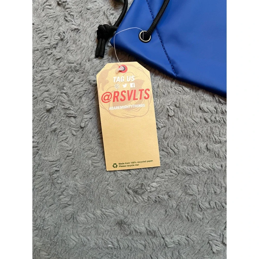 RSVLTS Breakfast Balls Drawstring Bag Cinch Sack Royal Blue New with Tags